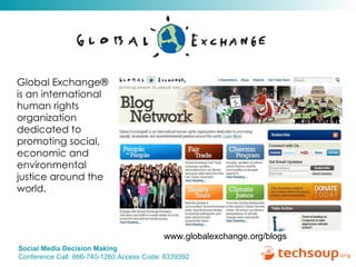 Global Exchange® is an international human rights organization dedicated to promoting social, economic and environmental justice around the world. www.globalexchange.org/blogs 