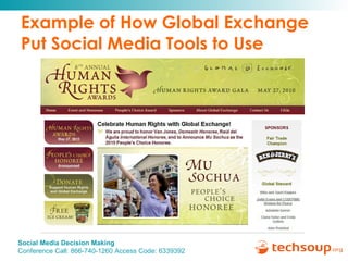 Example of How Global Exchange Put Social Media Tools to Use 