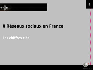 # Réseaux sociaux en France Les chiffres clés 1 