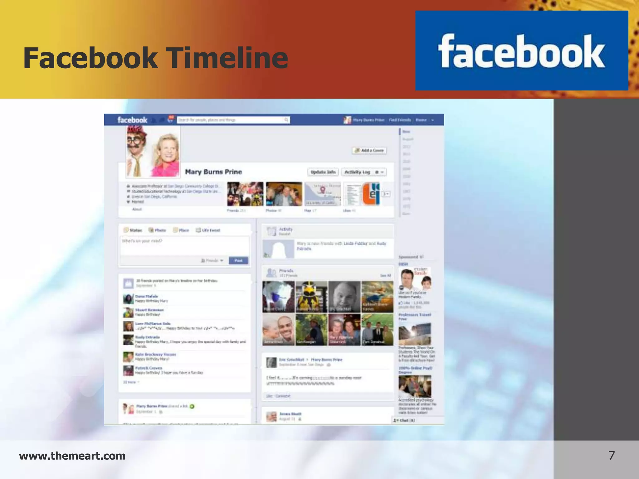 Facebook Timeline




www.themeart.com    7
 