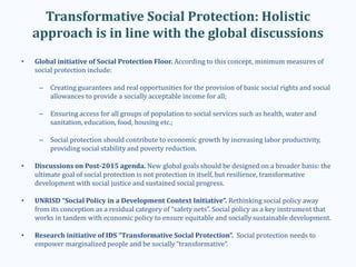Transformative Social Protection in a Transforming Economy and Society ...