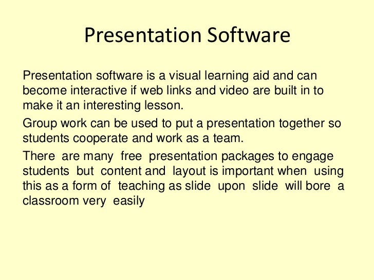 what is the definition of presentation software