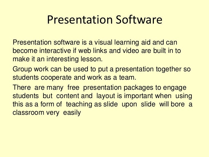 Presentation Software Presentation Software