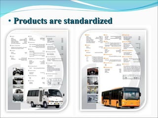 Products are standardized 