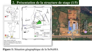 2. Présentation de la structure de stage (1/5)
Figure 1: Situation géographique de la SoNaMA
 