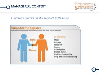 MANAGERIAL CONTEXT
A Human vs. Customer centric approach to Marketing
4
 
