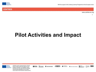 1
Pilot Activities and Impact
 