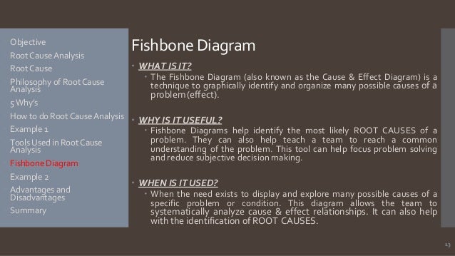 root cause analysis cause and effect diagrams are also known as