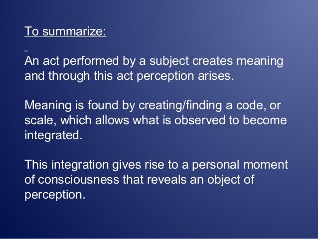 Mind with regard to Meaning