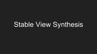 Stable View Synthesis
 