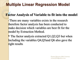 Multiple Linear Regression | PPTX