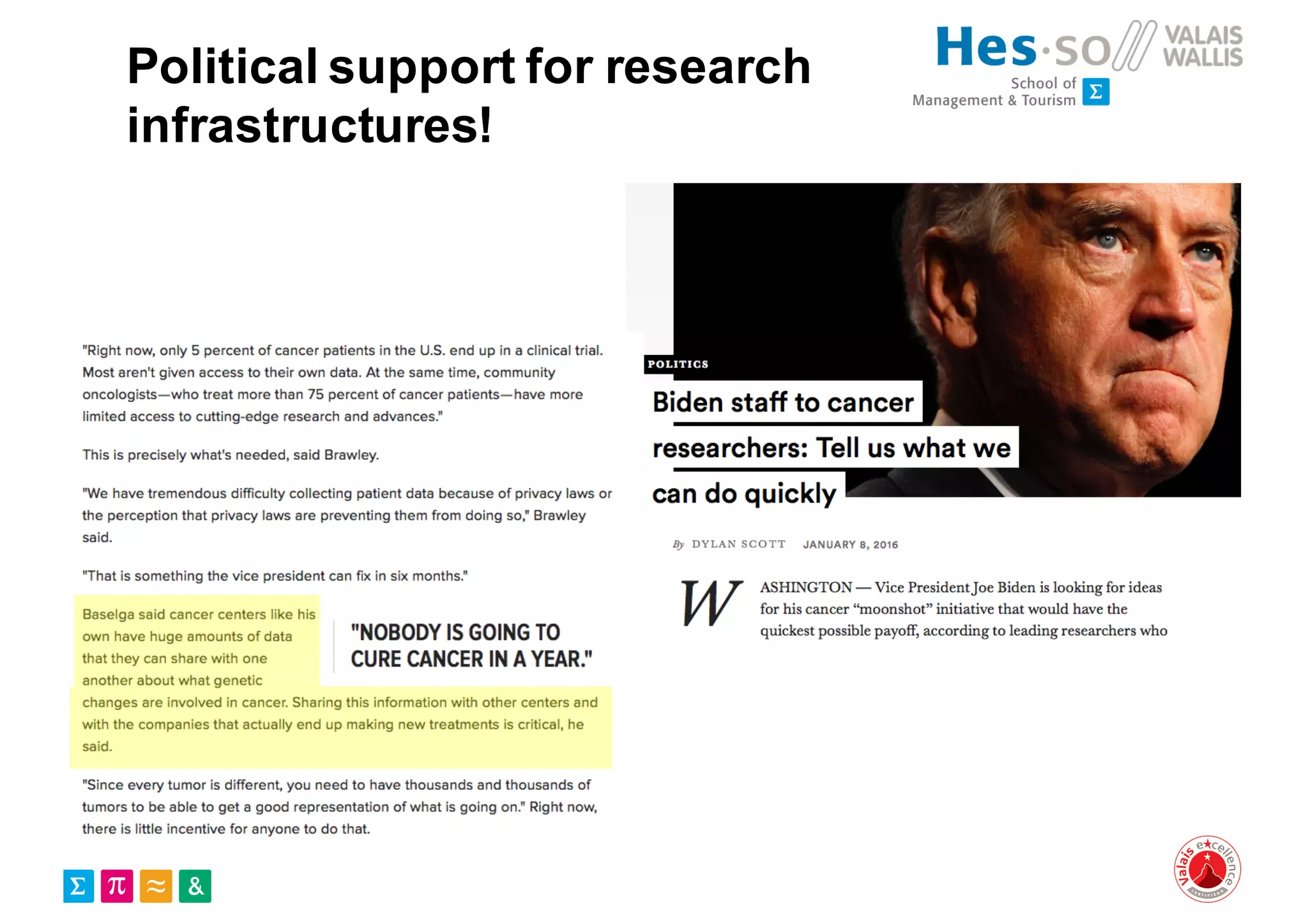 Political support for research
infrastructures!
 