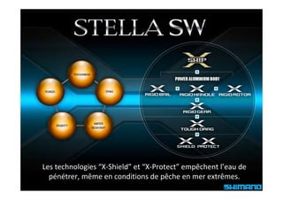 Les technologies  X Shield et X Protect empêchent l’eau de
Les technologies “X‐Shield” et “X‐Protect” empêchent l eau de 
  pénétrer, même en conditions de pêche en mer extrêmes.
 