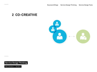 Buzzword Bingo   Service Design Thinking   Service Design Tools




           2 Co-Creative




Service Design Thinking
M...