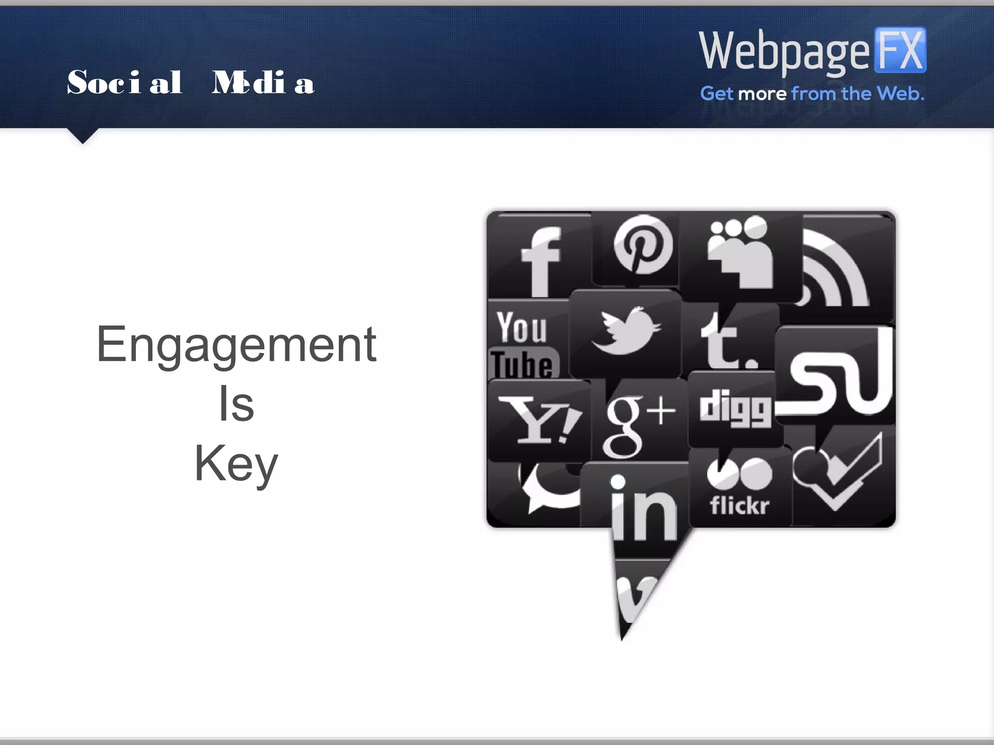 Social Media




 Engagement
     Is
    Key
 