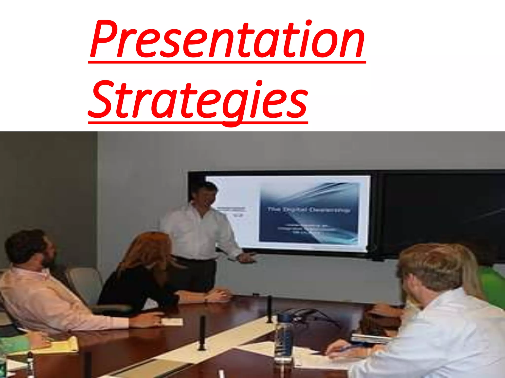 Presentation
Strategies