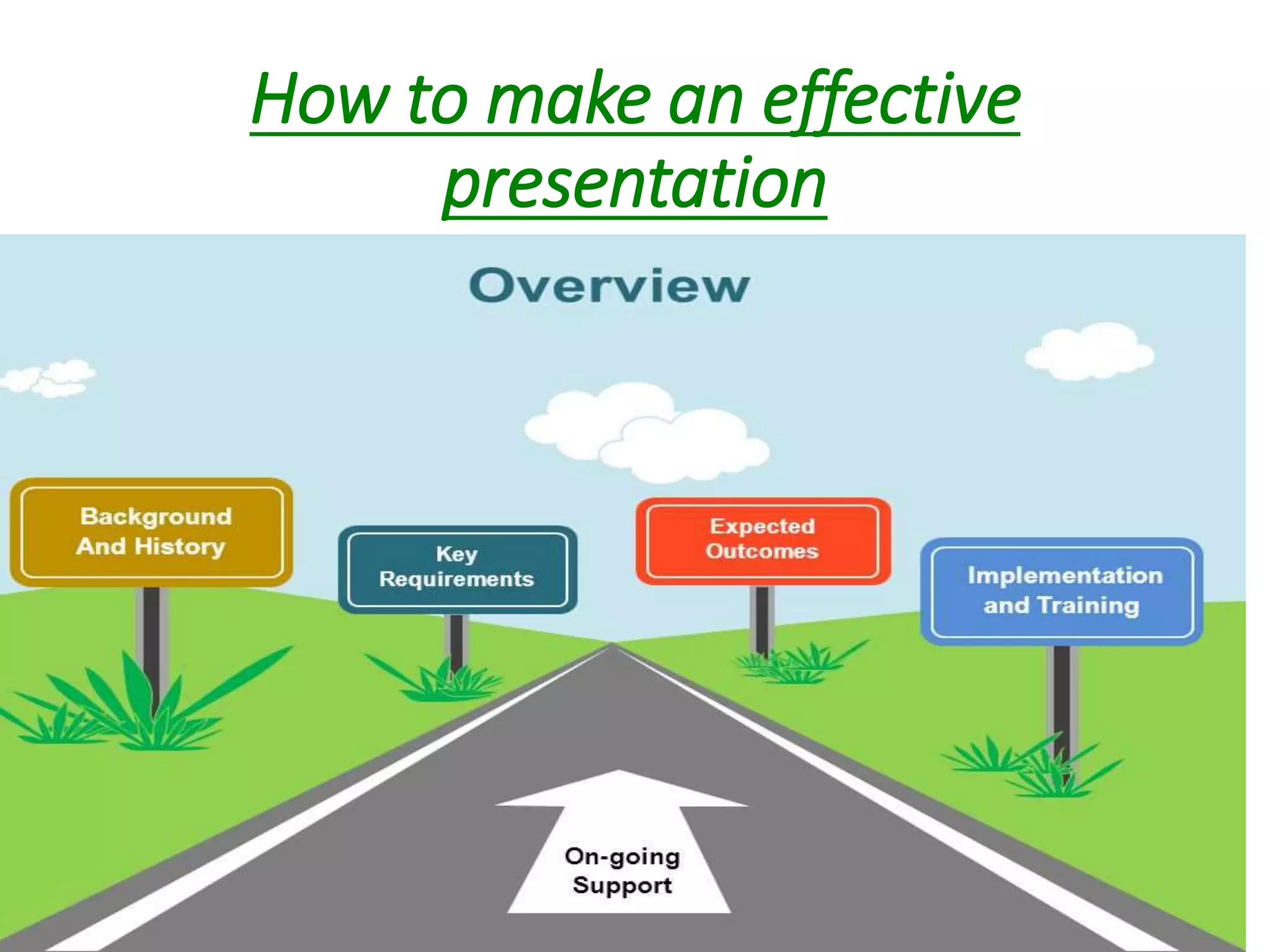 How to make an effective
presentation