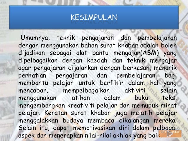 Ad Size Surat Khabar