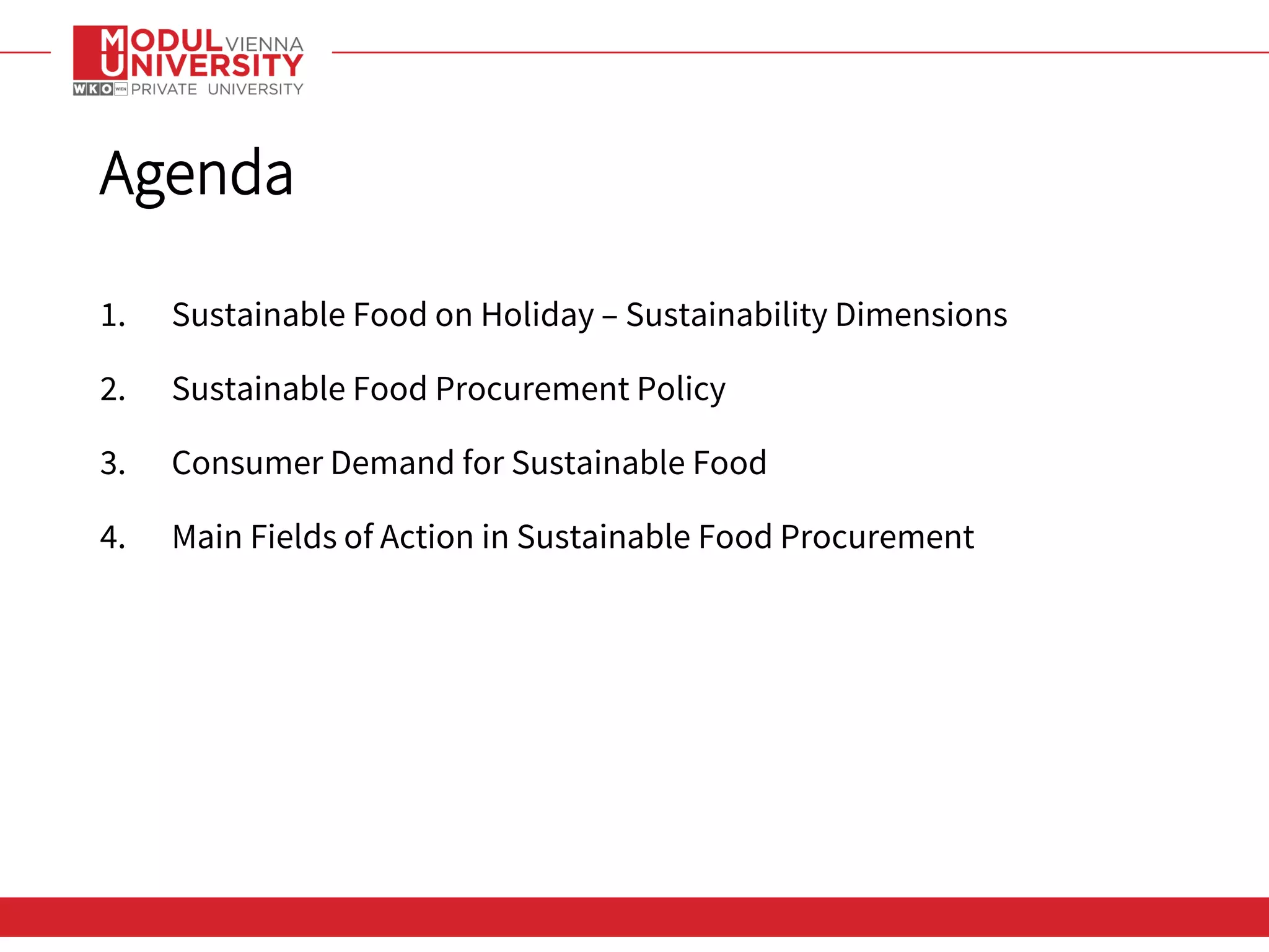 Sustainable Food Procurement in the Hospitality Industry | PPT