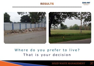 RESULTS
37SOLID WASTE MANAGEMENT
W h e r e d o y o u p r e f e r t o l i v e ?
T h a t i s y o u r d e c i s i o n
 