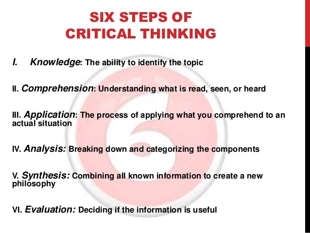 Critical thinking process steps