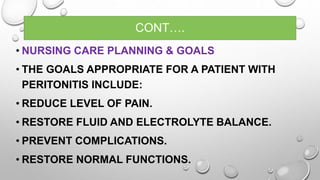 Presentation on peritonitis | PPTX