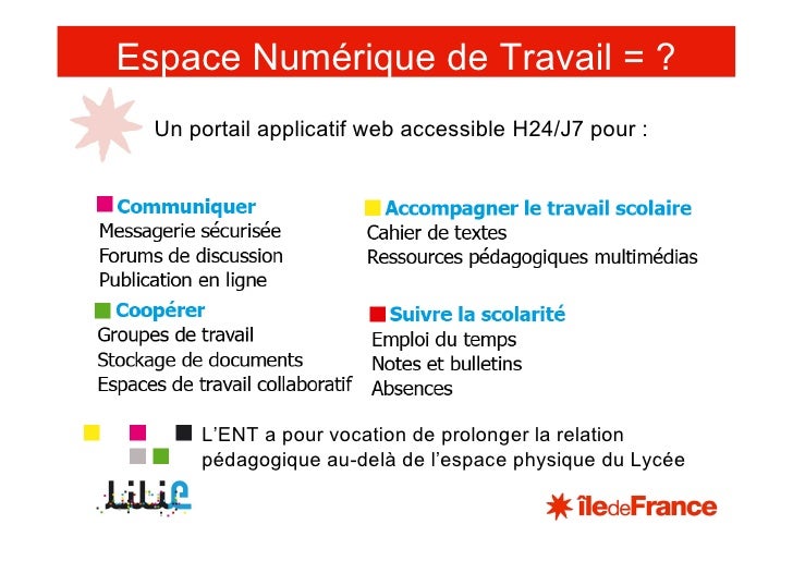 Lilie l'ENT de la Région IledeFrance