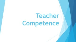 Teacher
Competence
 