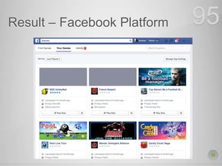 Result – Facebook Platform 95
 