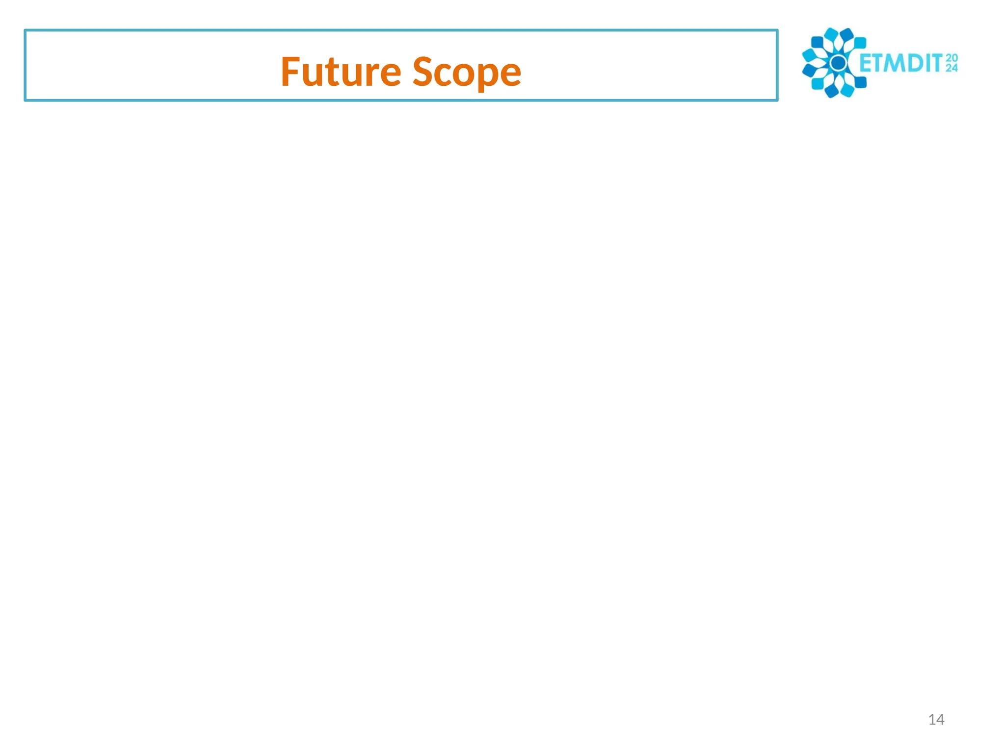Future Scope
14
 