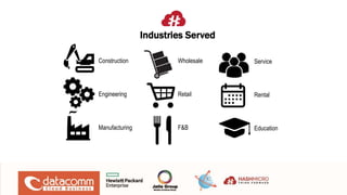 Construction
Engineering
Manufacturing
Wholesale
Retail
F&B
Service
Rental
Education
Industries Served
 