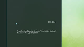 National education policy 2020 power point presentation test slide | PPT