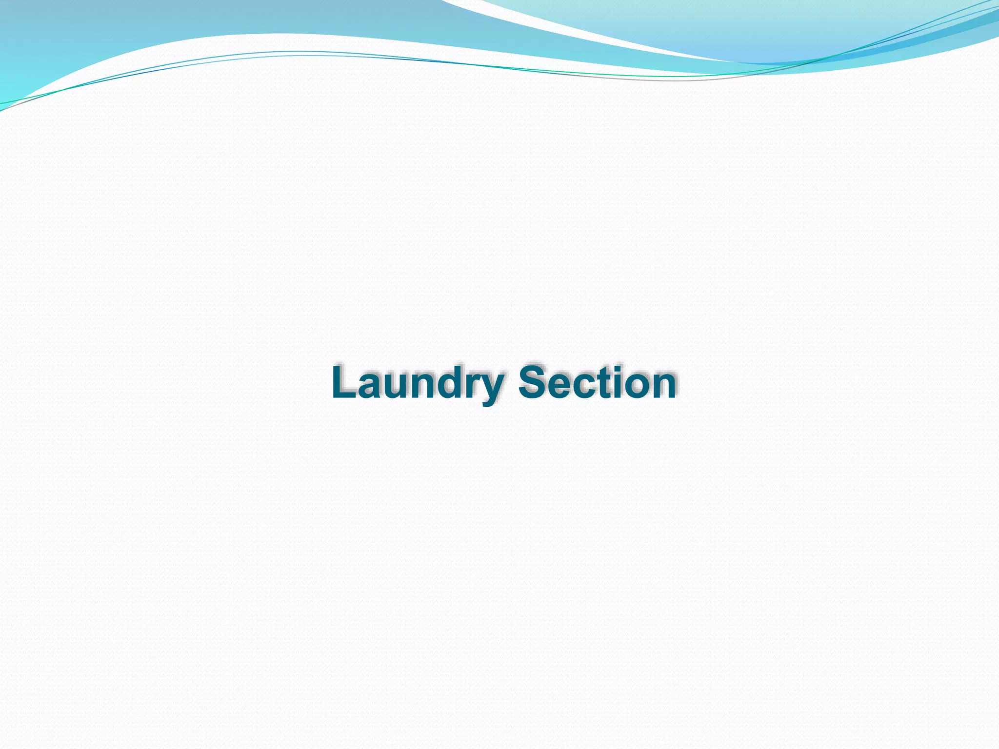 Laundry Section
 