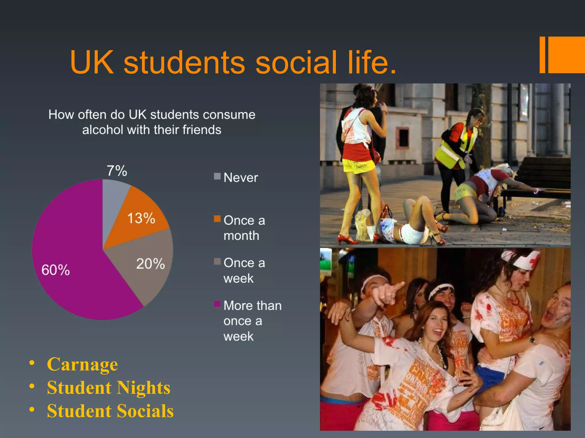 UK students social life.  Carnage   Student Nights Student Socials 