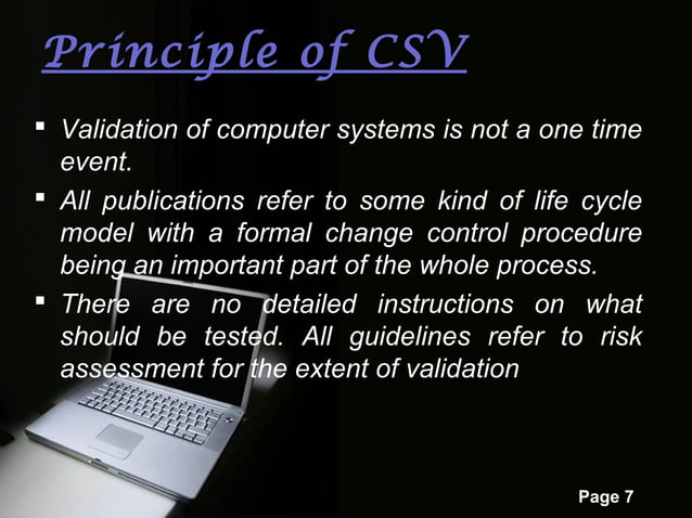Computer System Validation | PPT | Operating Systems | Computer ...