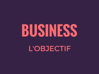 BUSINESS
L'OBJECTIF
 