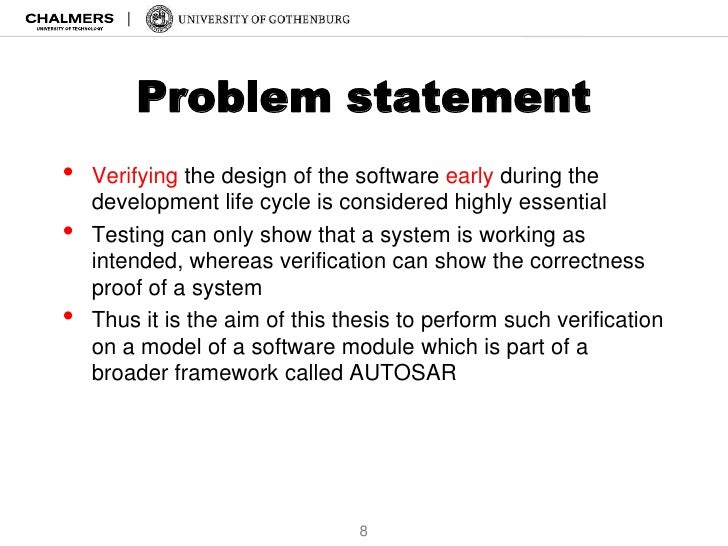Dissertation proposal statement of the problem