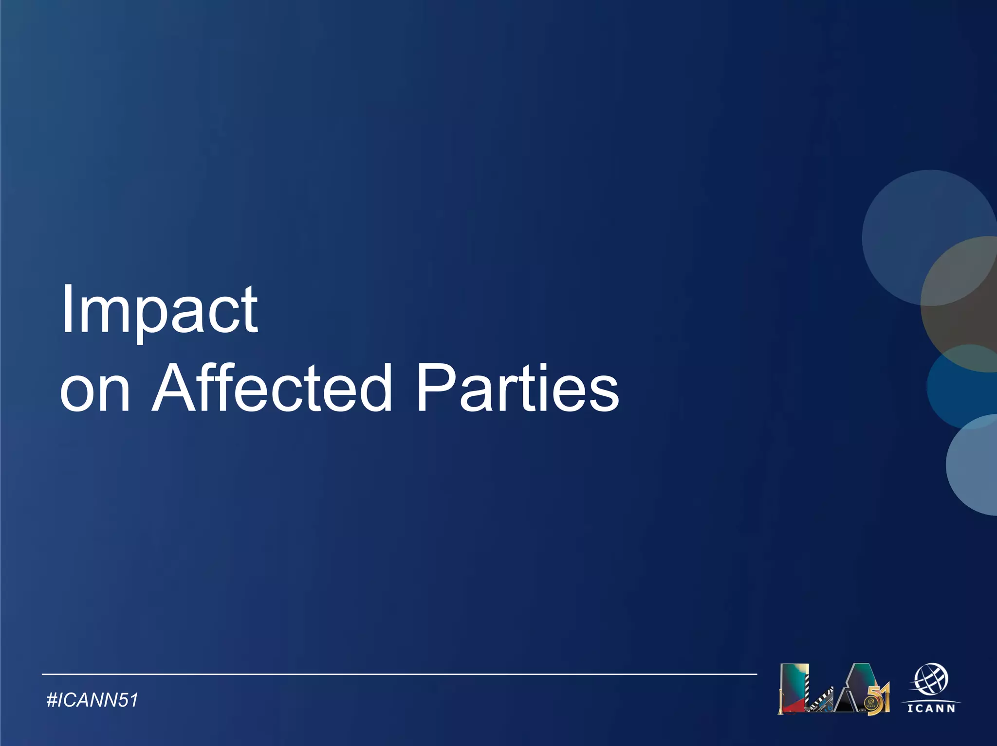 Provision of Thick Whois Services 
Text 
Affected 
#ICANN51 
TLDs 
.COM .NET .JOBS 
Currently operating under 
a thin Whois model 
All other gTLDs, 
current and future 
Operating a thick Whois model 
Registries VeriSign, Inc 
Employ Media LLC All Others 
Registrars 959 entities 
(as of June 2014) 
327 (RAA 2009) 
833 (RAA 2013) 
(as of 12 Oct 2014) 
Impact 
Registries 
Whois & SRS development 
Data transfer, management & 
storage 
None 
Registrars 
EPP implementation Update 
Whois systems update 
End of Port 43 requirement 
None 
Registrants 
Potential change to terms of 
registrations 
Potential privacy issues 
None 
End-users Potential change of source for 
Whois information None 
 