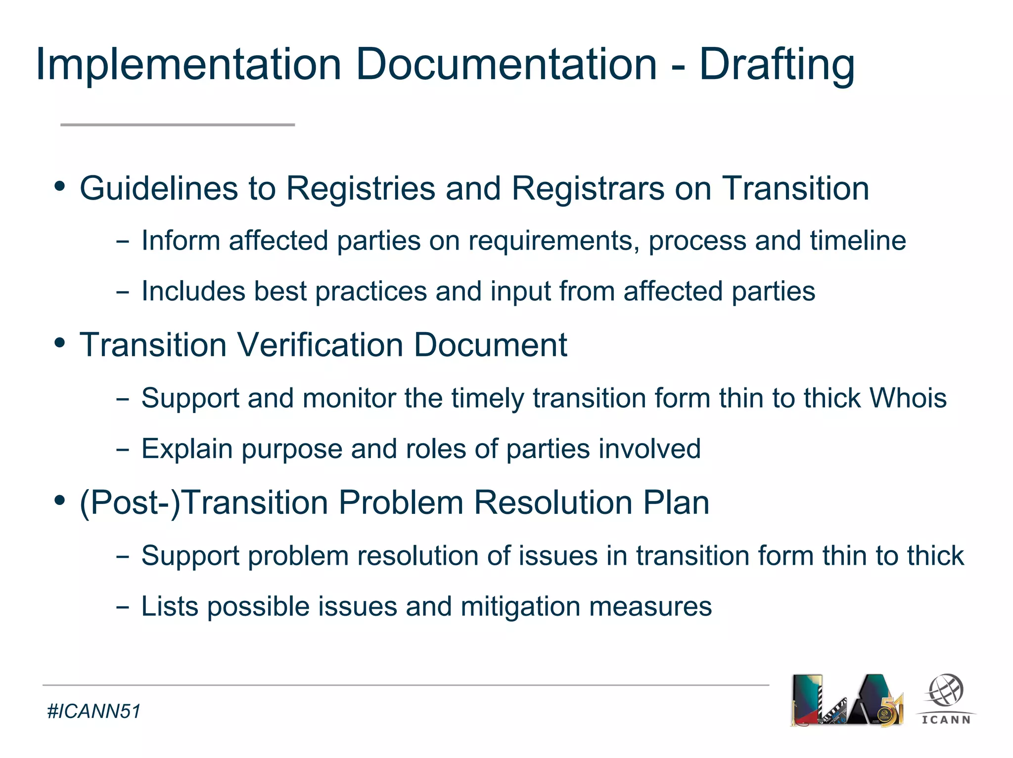 Text 
Proposed Next Steps 
#ICANN51 
 