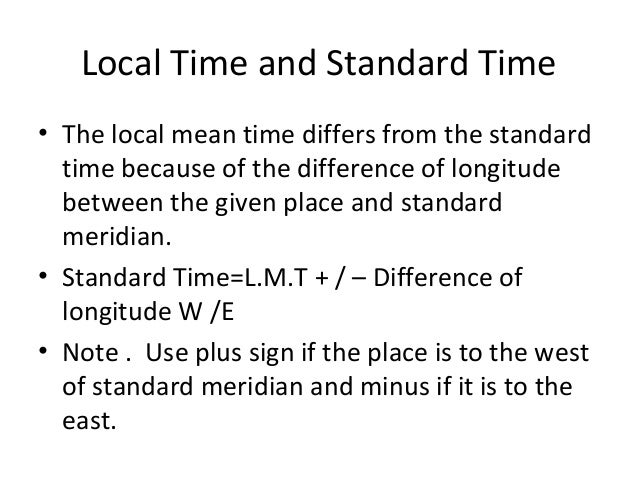 Time presentation