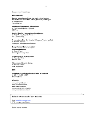 Presentation tips by Garr Reynolds | PDF