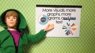 more visuals, more graphs, more diagrams,
and less text
Cool
Stuff
ni ce visual
 