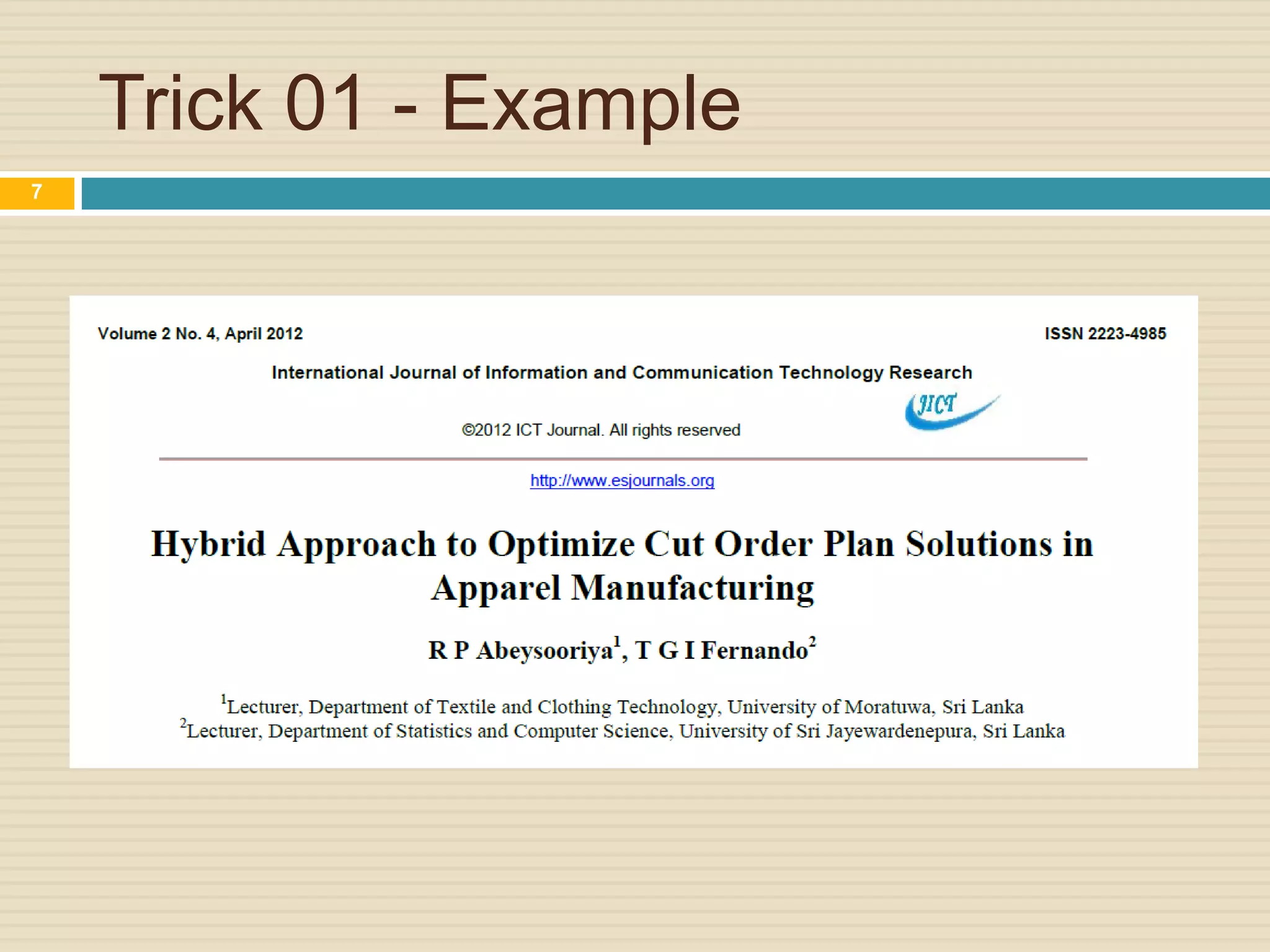 Trick 01 - Example
7

 