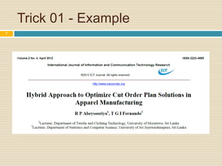 Trick 01 - Example
7

 