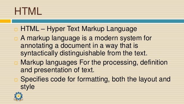 Introduction To Html