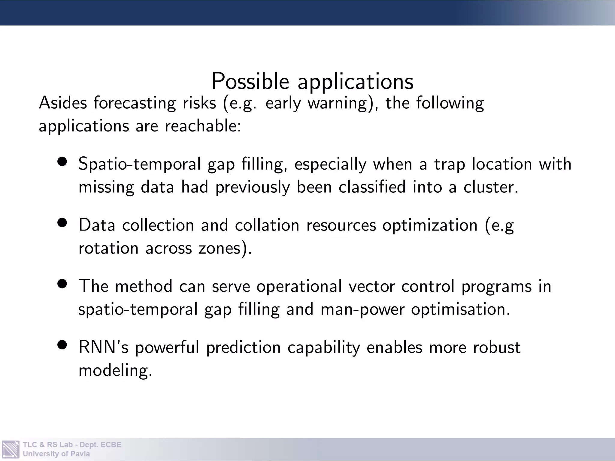 Vila Velha Serra
v Year ⇒ 2017 2018 2017 2018
16 Training 0.3117 0.1407 0.2254 0.2738
Validation 0.4627 0.1998 0.1985 0.2407
Test 0.6120 0.3600 0.4048 0.4418
32 Training 0.2637 0.1501 0.1880 0.2652
Validation 0.4774 0.1975 0.2456 0.1817
Test 0.6274 0.4126 0.4231 0.3986
64 Training 0.2841 0.1781 0.1630 0.2459
Validation 0.4765 0.2231 0.1472 0.3632
Test 0.6203 0.3816 0.3984 0.4329
128 Training 0.2802 0.1808 0.2266 0.6732
Validation 0.3880 0.3189 0.2244 0.8454
Test 0.5767 0.4038 0.4440 0.5794
Lower representation dimension is obtained when encoding lower
variability.
RESULTS: Evaluating representation feature size
 
