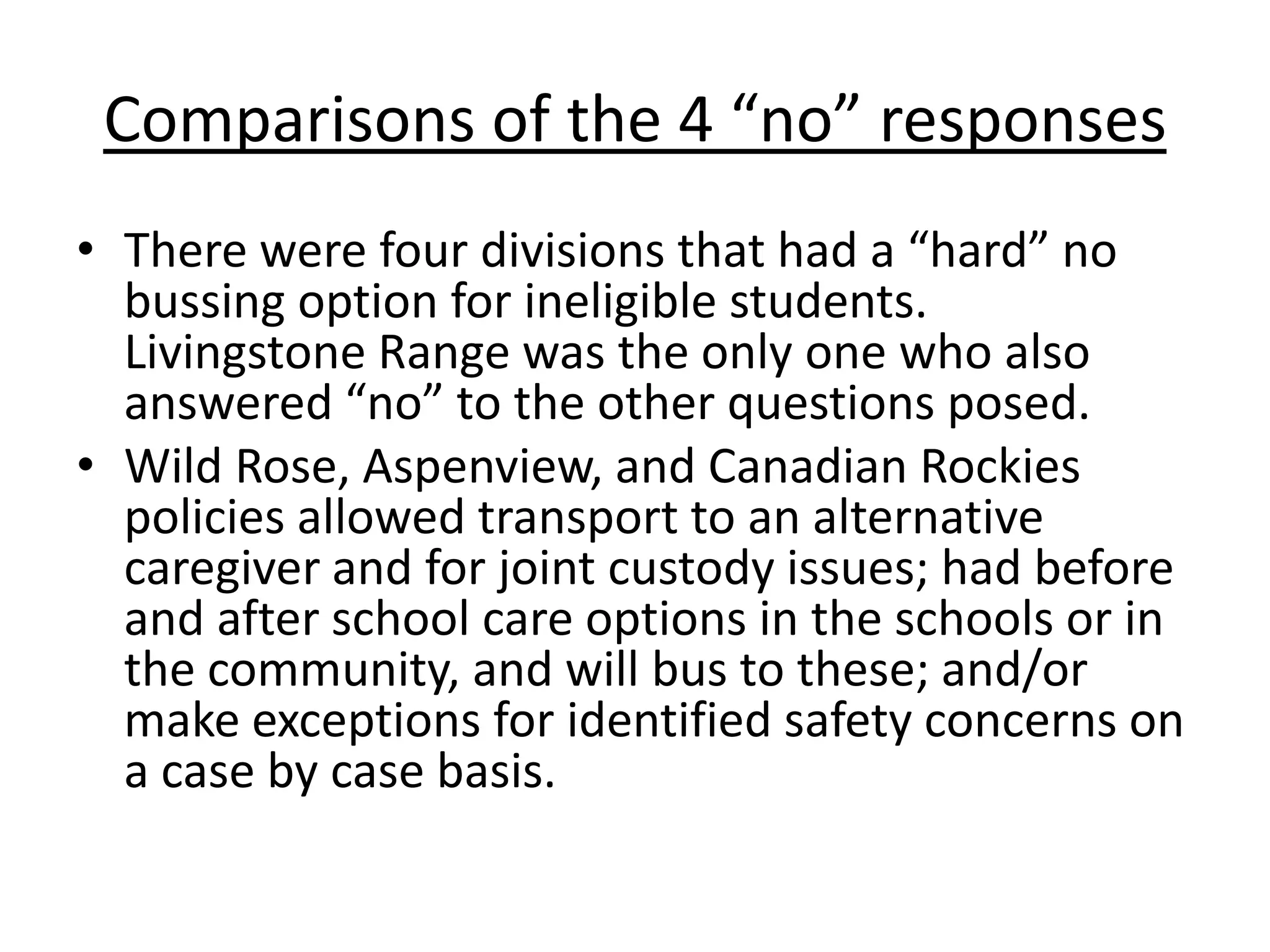 Issue 6: Wind and WeatherMountain communities are known for extreme weather.  Excessive wind, cold and snow are weather variants that could put the young children, walking the required 2.4 km at risk.  High winds increase wind chill, and the CNP is well known for wind warnings. If the wind chill factor is reported as -25C (-13F) or greater children should not be outside as this is the temperature at which exposed skin freezes in a few minute.  Young children can take as long as 45 minutes to walk the 2.4 km home.  Even dressed properly, they will be exposed to frostbite.  High winds, blowing snow, and fog/clouds also decrease visibility, making an already easily distracted age group unfocussed and off-task when walking home as well as vehicles driving on the roads less able to see them.