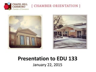 Presentation to EDU 132
January 22, 2015
 