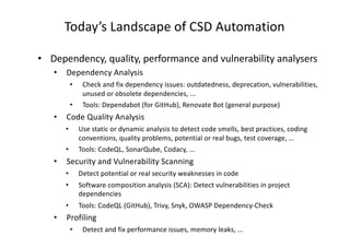 Csd Automation Agent-Based Automation of Collaborative Software Development: Current ...