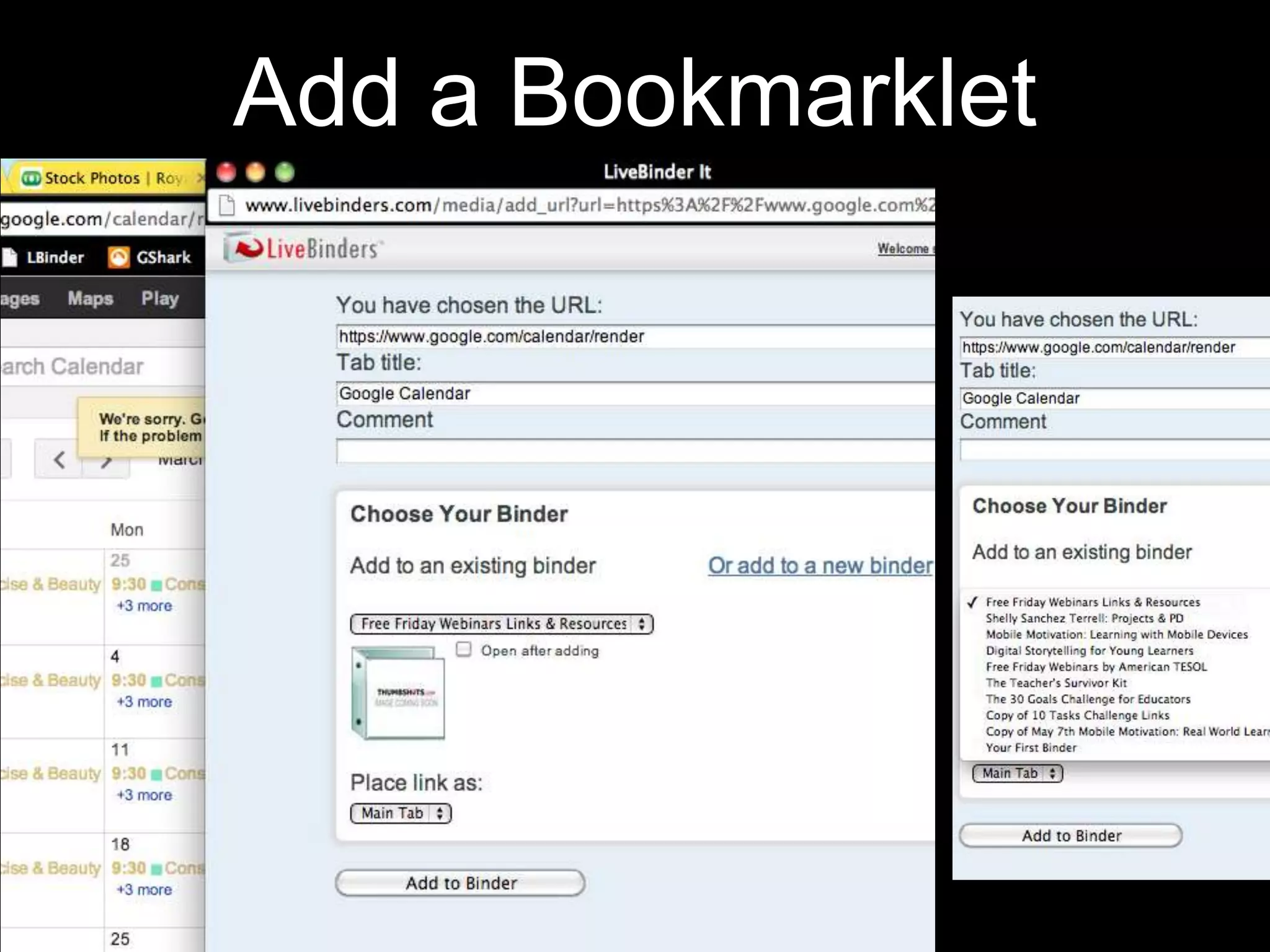 Add a Bookmarklet
 